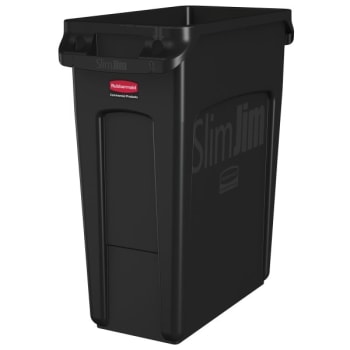 Image for Rubbermaid Slim Jim 16 Gallon Trash Can (4-Pack) (Black) from HD Supply