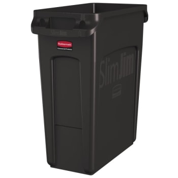 Image for Rubbermaid Slim Jim 16 Gallon Trash Can (4-Pack) (Brown) from HD Supply