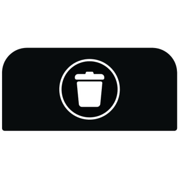 Image for Rubbermaid Configure 15 Gallon Landfill Sign for Waste Container (Black) from HD Supply