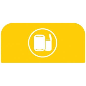 Image for Rubbermaid 14 X 1.75 X 8.5 In 15 Gallon Trash Only Can Sign (Yellow) from HD Supply