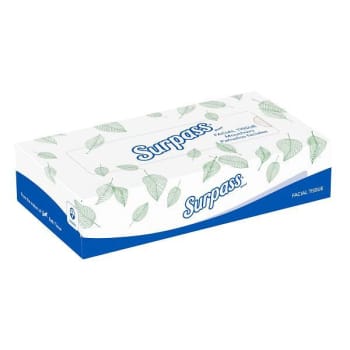 Image for Surpass® Facial Tissue, 2-Ply, White, Ecologo, Flat Facial Tissue Boxes For Business, 60 Boxes/Case from HD Supply