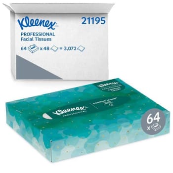 Kleenex® 2-Ply Junior Flat Facial Tissue Box (64 Boxes-Case)