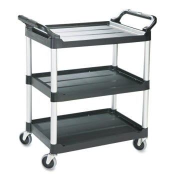 Image for Rubbermaid 3-Shelf Commercial Multi-Purpose Cart (Black) from HD Supply