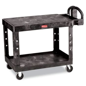 Rubbermaid Commercial Brute Flat Shelf Utility Cart, Medium (Black)