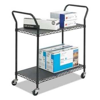 Image for Safco Wire Utility Cart, Two-Shelf, 43-3/4w X 19-1/4d X 40-1/2h, Black from HD Supply
