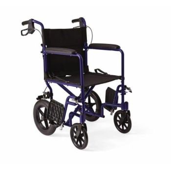 Image for Medline Industries Blue Basic Transport Chair from HD Supply