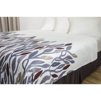 Image for Red Roof Inn Enchanted Leaves Coverlet, Queen 96 X 98," Case Of 6 from HD Supply