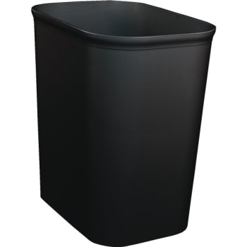 Hapco Fire Retardant 8 Quart Ul Approved Wastebasket - Plastic - Black