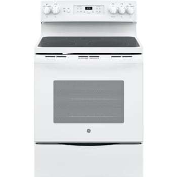 Image for GE® 30 in. 5.3 cu. ft. Glass Electric Range w/ Airfry (White) from HD Supply