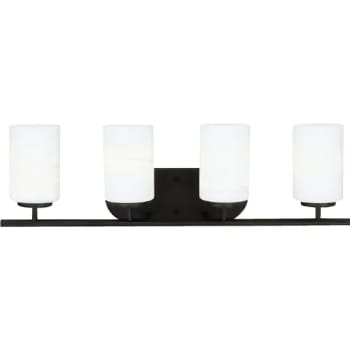 Sea Gull Lighting® Oslo 27.5 In. 4-Light Led Bath Vanity Fixture (Black)