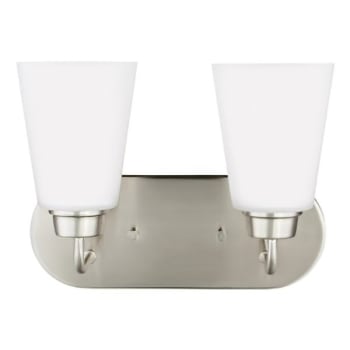 Image for Sea Gull Lighting® Kerrville 12 in. 9.5W 2-Light Incandescent Bath Vanity Fixture (Brushed Nickel) from HD Supply