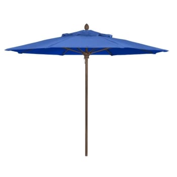 Fiberbuilt® Lucaya Pacific Blue Marine Umbrella With Champagne Bronze 8'