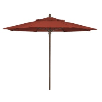 Fiberbuilt® Lucaya Terracotta Marine Umbrella With Champagne Bronze 8'