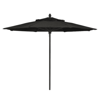 Fiberbuilt® Lucaya Black Marine Umbrella With Black Pole 8'