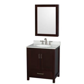 Design House Wyndham Sheffield Espresso Single Bathroom Vanity 30" With Oval Sink