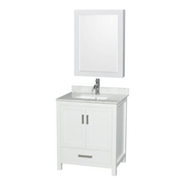 Image for Wyndham Sheffield White Single Bathroom Vanity 30" With Square Sink from HD Supply