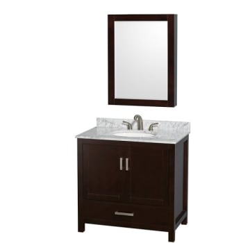 Image for Wyndham Sheffield Espresso Single Bathroom Vanity 36" With Oval Sink from HD Supply