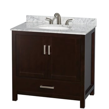 Image for Wyndham Sheffield Espresso Single Bathroom Vanity 36"without Mirror & Oval Sink from HD Supply