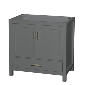 Image for Wyndham Sheffield Dark Gray Wood Single Bathroom Vanity 36" Without Countertop from HD Supply