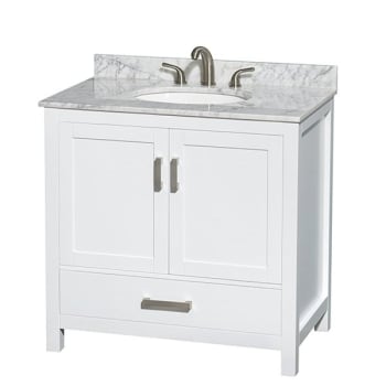 Image for Wyndham Sheffield White Single Bathroom Vanity 36" Without Mirror from HD Supply