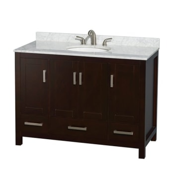 Image for Wyndham Sheffield Espresso Single Bathroom Vanity 48" W/Countertop & Oval Sink from HD Supply