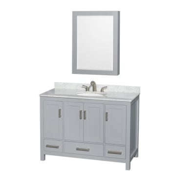 Image for Wyndham Sheffield Gray Single Bathroom Vanity 48" With Oval Sink from HD Supply