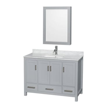 Image for Wyndham Sheffield Gray Single Bathroom Vanity 48" With Medicine Cabinet from HD Supply