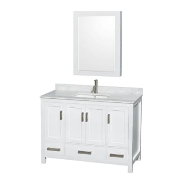 Image for Wyndham Sheffield White Single Bathroom Vanity 48" With Countertop & Cabinet from HD Supply
