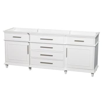 Image for Wyndham Berkeley White Wood Double Bathroom Vanity 80" Without Countertop from HD Supply