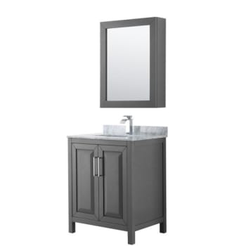 Image for Wyndham Daria Dark Gray Single Bathroom Vanity 30" With Square Sink & Cabinet from HD Supply