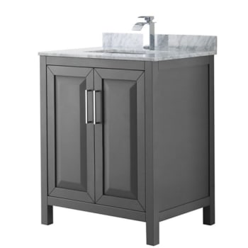 Image for Wyndham Daria Dark Gray Single Bathroom Vanity 30" With Countertop & Square Sink from HD Supply