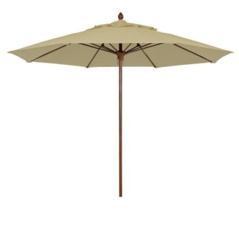 Image for Fiberbuilt® Bridgewater Beige Marine Umbrella With Teak Pole 8' from HD Supply