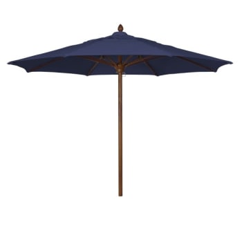 Image for Fiberbuilt® Augusta Captains Navy Sunbrella Umbrella With Teak Pole 11' from HD Supply