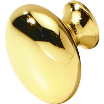 Image for 1-1/4" Cabinet Knob Polished Brass, Package Of 5 from HD Supply