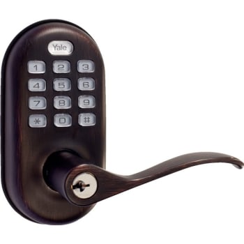 Image for Yale® Real Living Push Button Electronic Lever Lock, Dark Satin Bronze from HD Supply