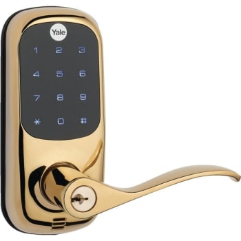 Image for Yale® Real Living Touchscreen Electronic Lever Lock, Bright Brass from HD Supply