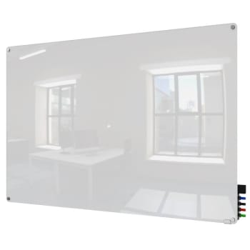 Image for Ghent® Harmony Magnetic Glass Whiteboard with Radius Corners, 3'H x 4'W, White from HD Supply
