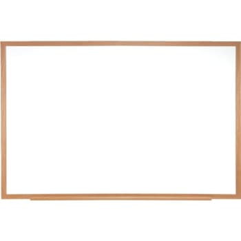 Image for Ghent® Magnetic Porcelain Whiteboard with Wood Frame, 3'H x 4'W from HD Supply
