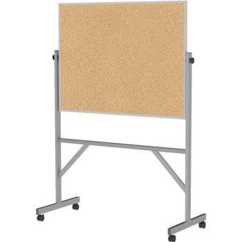Image for Ghent® Reversible Cork Bulletin Board with Aluminum Frame, 3'H x 4'W from HD Supply