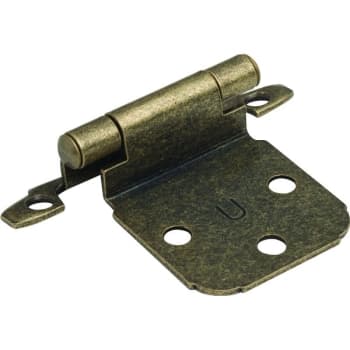 Image for 1-1/2" Self-Closing Exposed Cabinet Hinge Antique Brass Package Of 2 from HD Supply