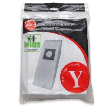 Image for Hoover Type Y Micro Vacuum Bag w/ Allergen Filtration (3-Pack) from HD Supply