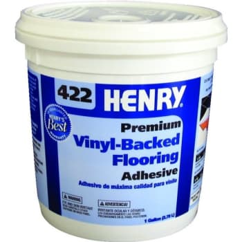 Henry® 422 Solid Vinyl And Vinyl-Backed Adhesive, 1 Gallon, Nonstaining