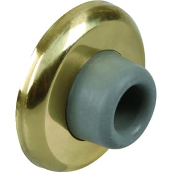 Image for 2-1/2 in Concave Wall Door Stop (5-Pack) (Polished Brass) from HD Supply