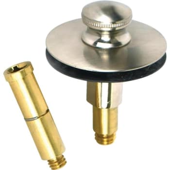 Image for Watco® Bathtub Drain Stopper Push-Pull 3/8 Or 5/16 Threaded Pin Bn Finish from HD Supply