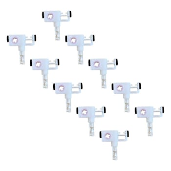 Champion 10 Pack Deluxe Self Aligning Blind Stem, White
