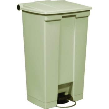 Image for Rubbermaid 23 Gal Beige Plastic Rectangular Step-on Trash Can from HD Supply