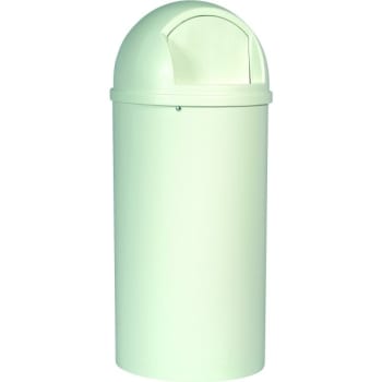 Rubbermaid Marshal 25 Gal White Plastic Round Trash Can | HD ...