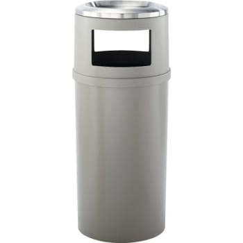 Image for Rubbermaid Classic 25 Gal Brown Hdpe Round Trash Can/ash Tray from HD Supply