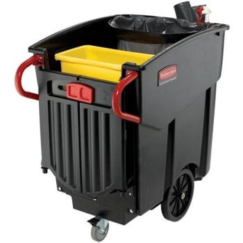 Image for Rubbermaid Mega Brute 120 Gal Black Plastic Rectangle Mobile Waste Container from HD Supply
