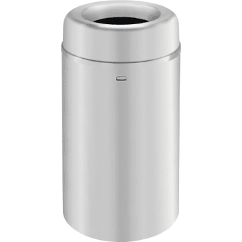 Rubbermaid Crowne 30 Gal Aluminum Steel Round Open Top Waste Container